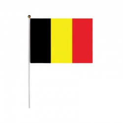 DRAPEAU BELGIQUE AVEC DRAPEAU 30 X 45 CM