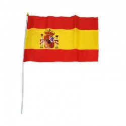 DRAPEAU ESPAGNE 30 X 45 CM AVEC BAGUETTE